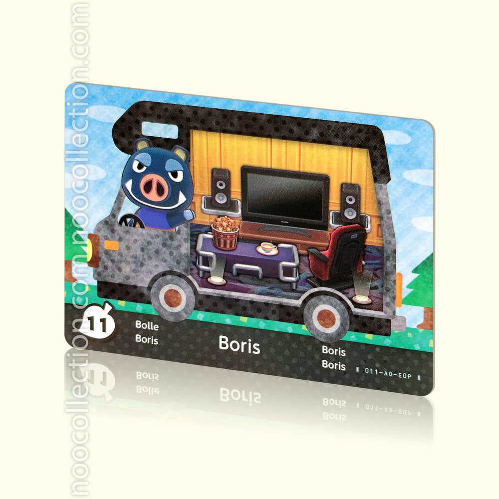 Carte Amiibo Animal Crossing officielle - Welcome Amiibo - N 11 / Boris