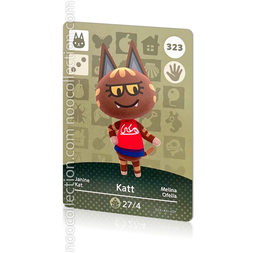 Never Scanned Animal Crossing Card Animal Crossing Series 4 Amiibo Card - Katt (Cat #323) - Authentic & Never Scanned Never Scanned Animal Crossing Card Animal Crossing Series 4 Amiibo Card - Katt (Cat #323) - Authentic & Never Scanned